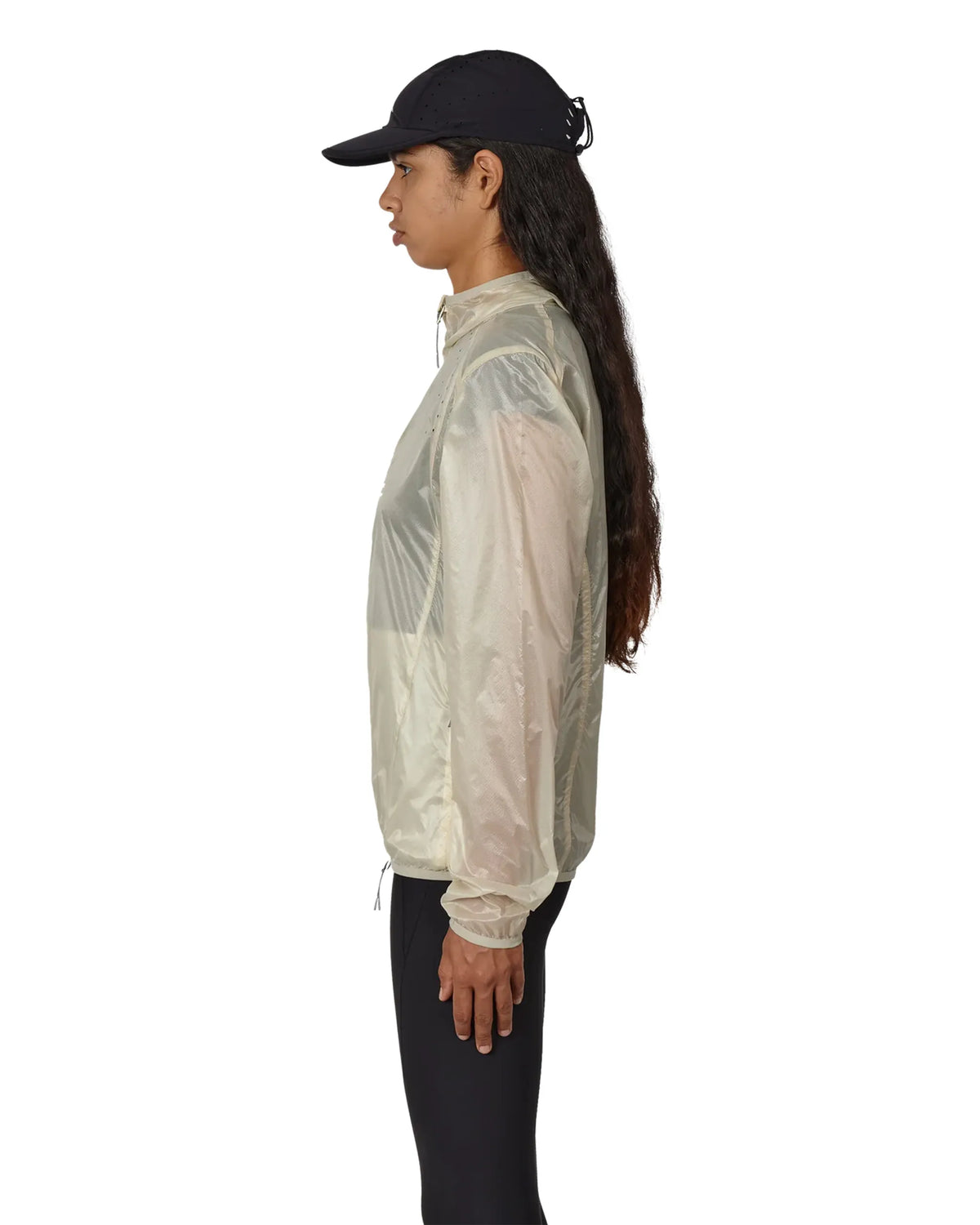 ROA HUE Packable Wind Jacket Dirty White 着用イメージ 側面