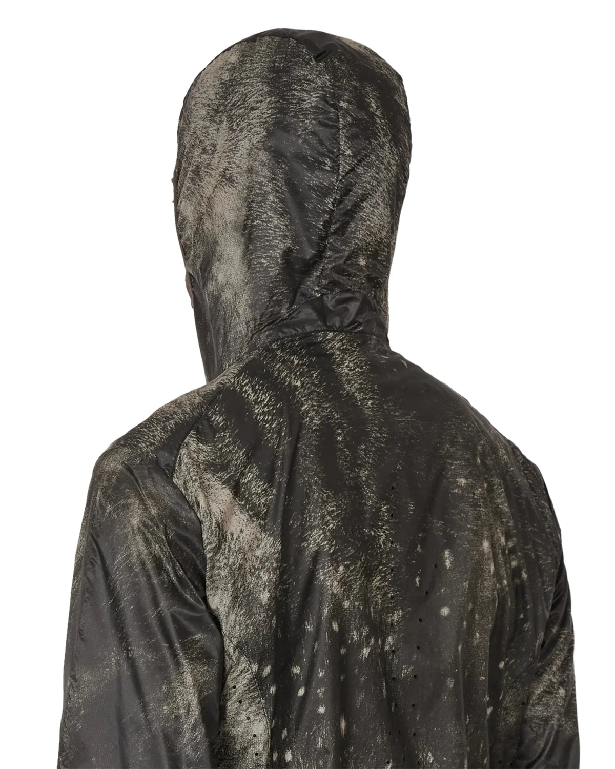 ROA HUE Packable Wind Jacket Fuzzy Dark Brown フード背面