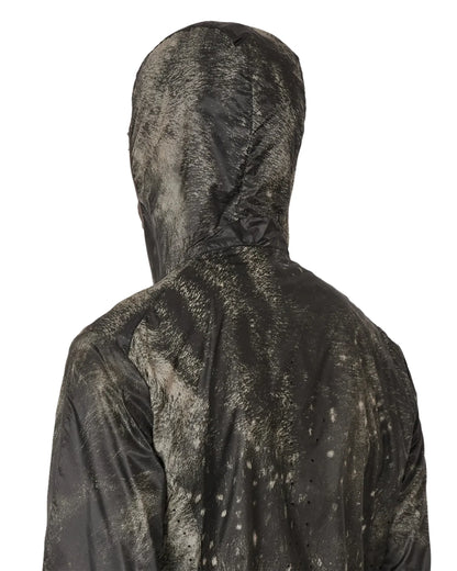 ROA HUE Packable Wind Jacket Fuzzy Dark Brown フード背面