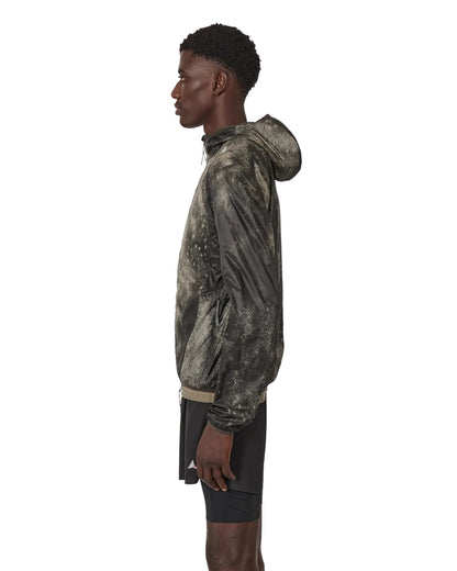 ROA HUE Packable Wind Jacket Fuzzy Dark Brown 着用イメージ 側面