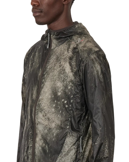 ROA HUE Packable Wind Jacket Fuzzy Dark Brown 胸元ディテール