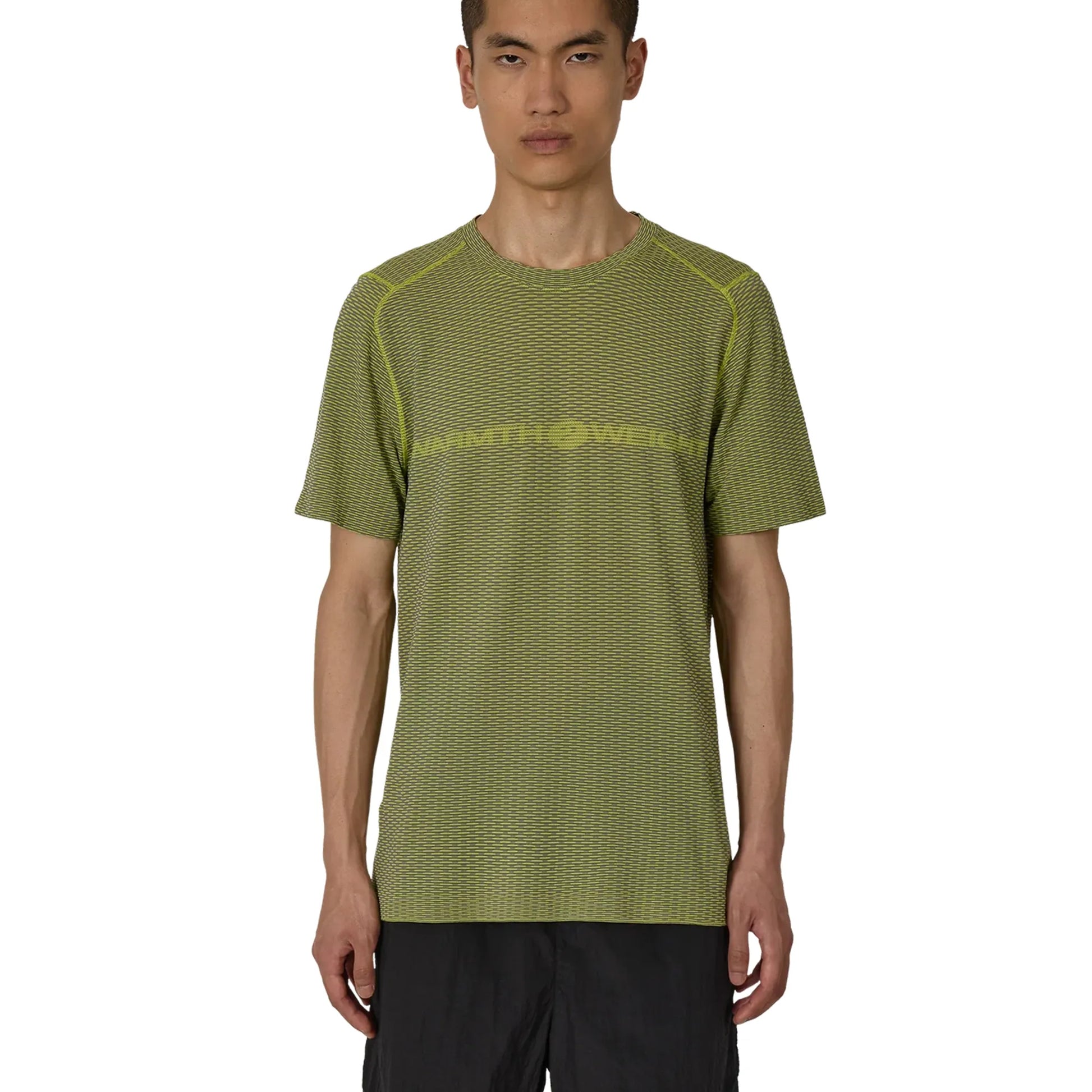 ROA Hivee Dryarn® Lightweight Seamless T-Shirt Lime Green 着用イメージ フロントデザイン 半袖トップス 全体ビュー