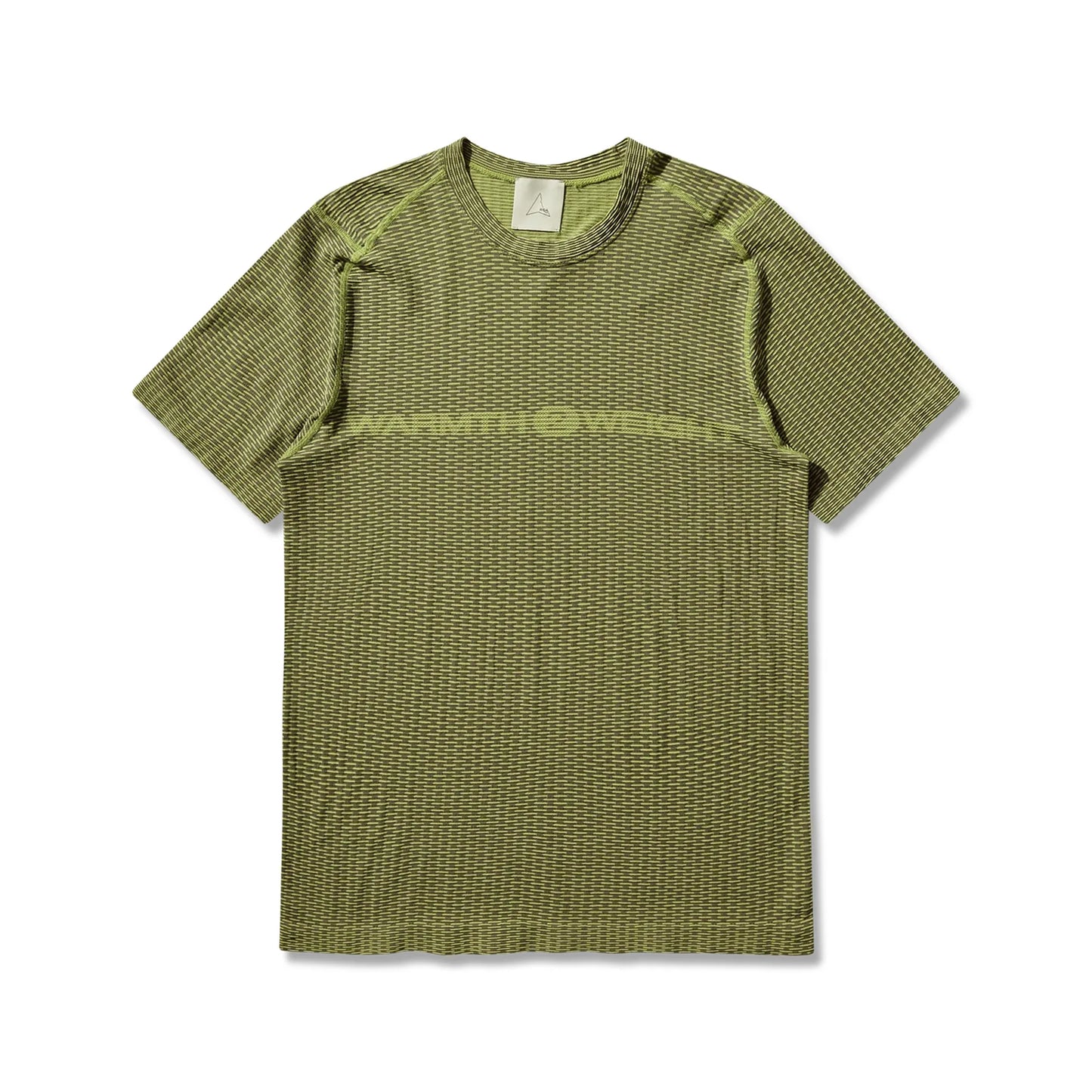 ROA Hivee Dryarn® Lightweight Seamless T-Shirt Lime Green フロントデザイン 半袖トップス 全体ビュー