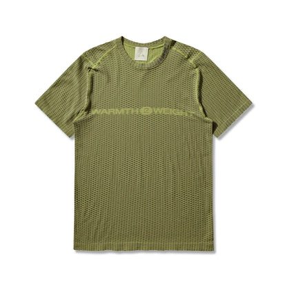 ROA Hivee Dryarn® Lightweight Seamless T-Shirt Lime Green フロントデザイン 半袖トップス 全体ビュー
