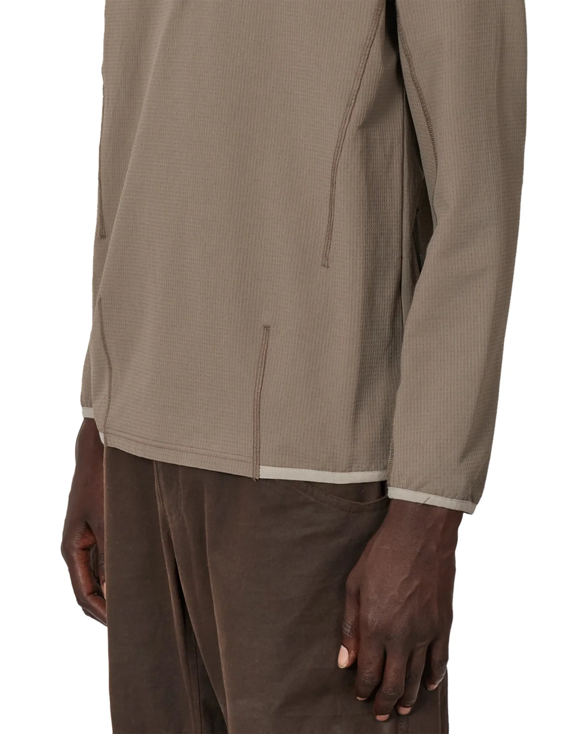 ROA KIMO Thermal Half Zip Midlayer Taupe 袖口詳細
