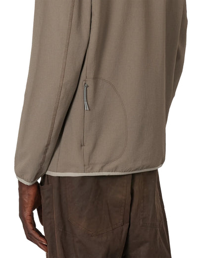 ROA KIMO Thermal Half Zip Midlayer Taupe 背面裾ディテール ポケット
