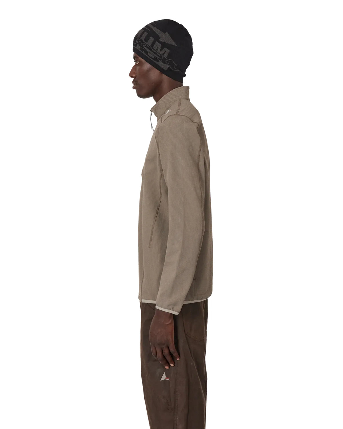 ROA KIMO Thermal Half Zip Midlayer Taupe 着用イメージ 側面
