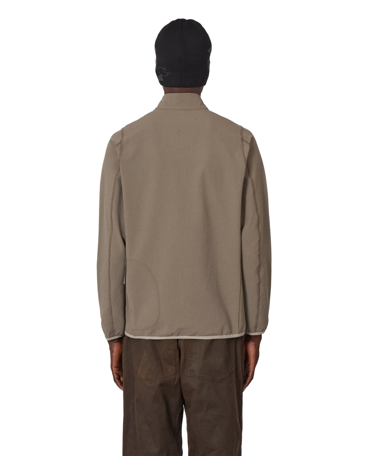 ROA KIMO Thermal Half Zip Midlayer Taupe 着用イメージ 背面