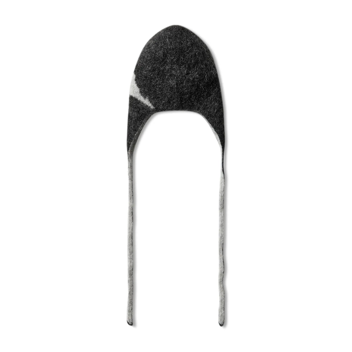 ROA LOGO Mohair Bonnet Beanie Black White 商品画像 正面