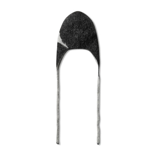 ROA LOGO Mohair Bonnet Beanie Black White 商品画像 正面