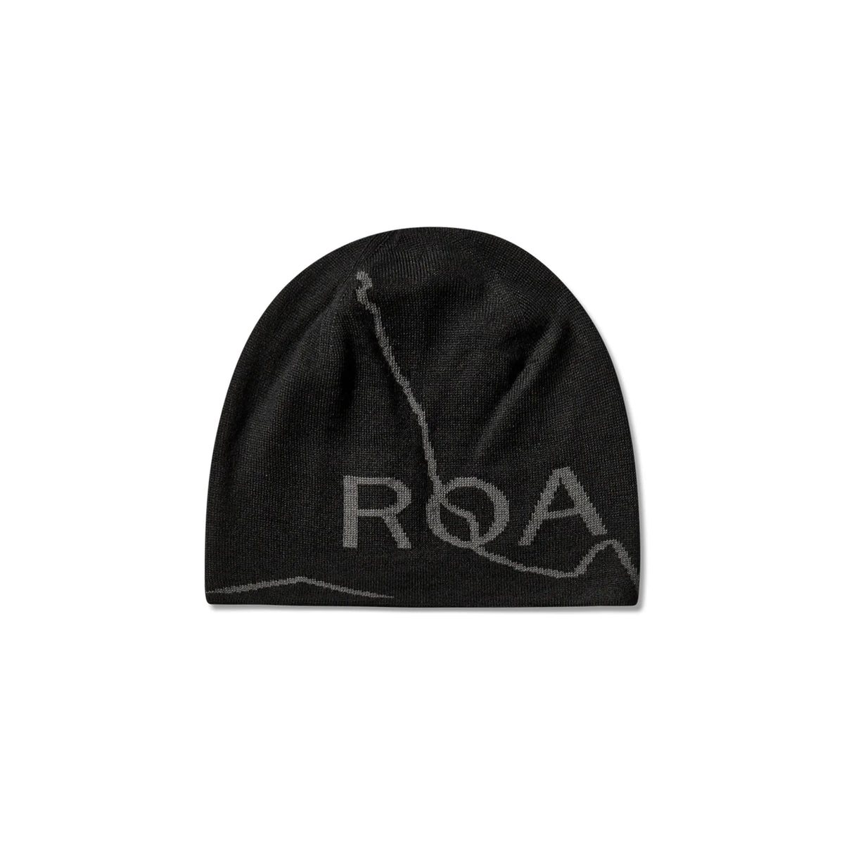 ROA LOGO Wool Beanie Deep Black 商品画像 正面