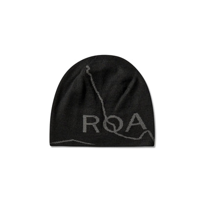 ROA LOGO Wool Beanie Deep Black 商品画像 正面
