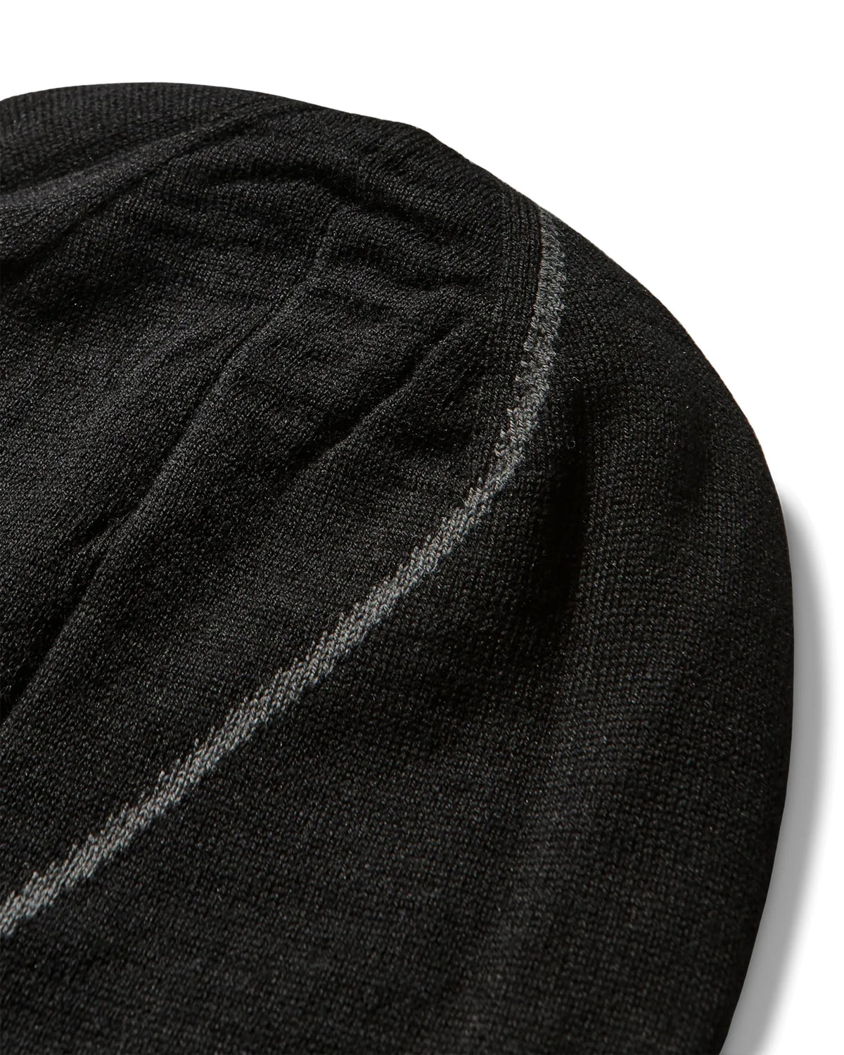 ROA LOGO Wool Beanie Deep Black 生地ディテール