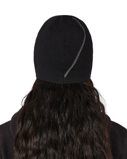 ROA LOGO Wool Beanie Deep Black 着用イメージ 背面
