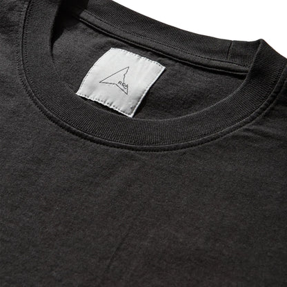ROA Logo T-Shirt Washed Black ネックディテール リブ仕様