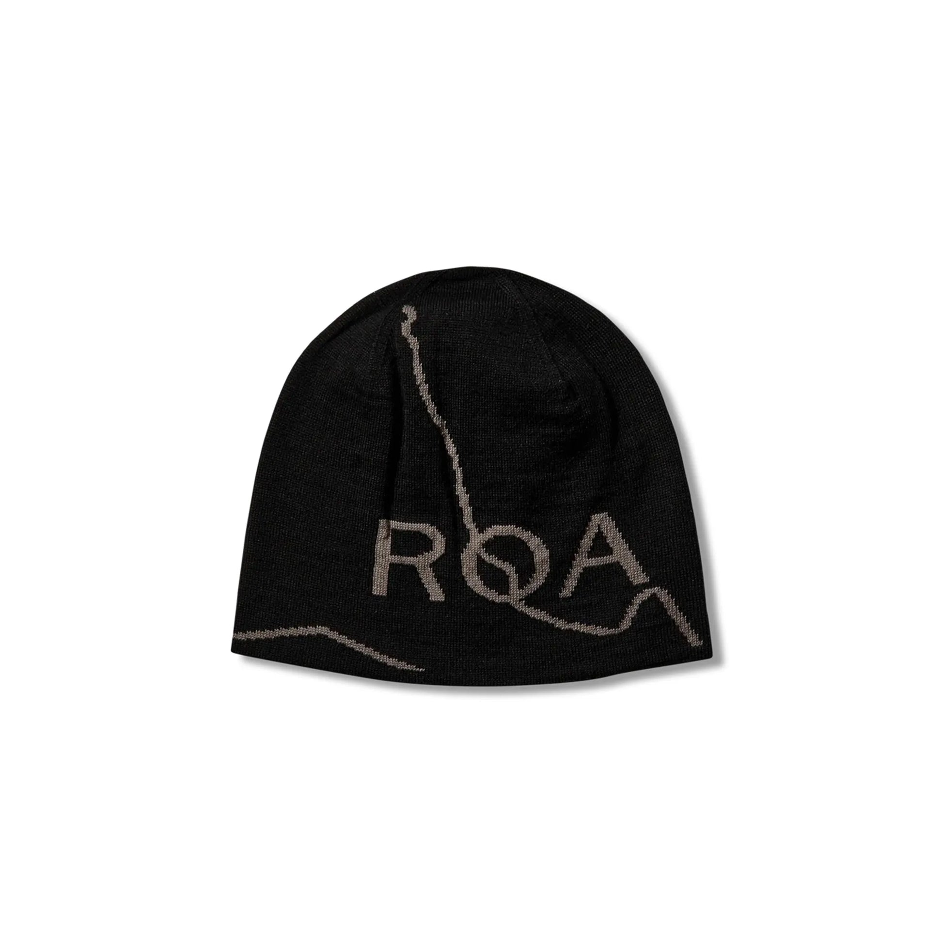 ROA - Logo Wool Beanie Black – STUDY SHOWROOM STORE