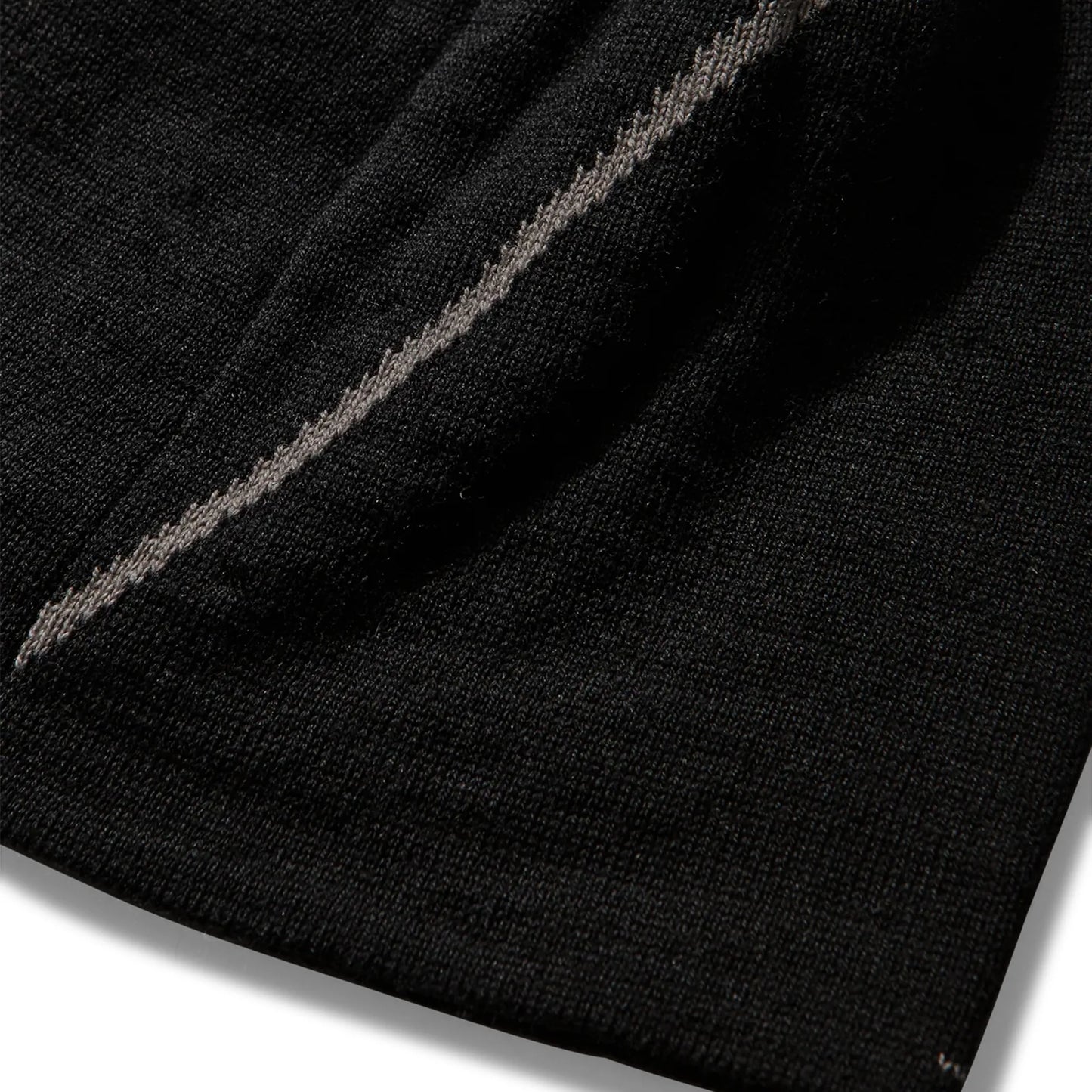 ROA Logo Wool Beanie Black 素材感 天竺ニット 素材感