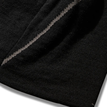 ROA Logo Wool Beanie Black 素材感 天竺ニット 素材感