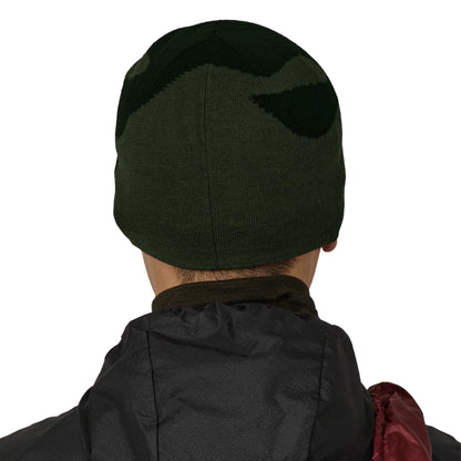 ROA MAGMA Wool Beanie Dark Green Black 着用画像 背面