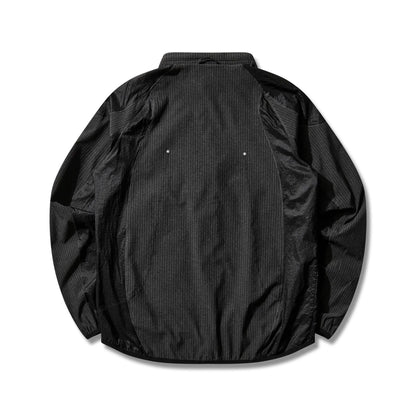 ROA Numb Pinstriped Hooded Wind Jacket Black バックデザイン 背面シルエット
