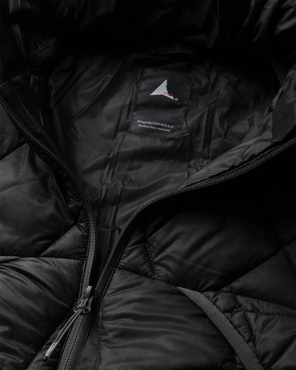 ROA Nuna 800 Fill Power Hooded Down Jacket Black ジップディテール
