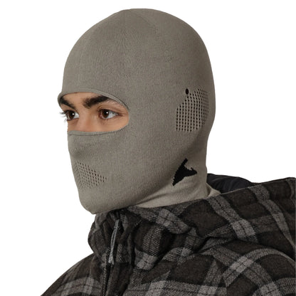 ROA OWL Seamless Biofil® Breathable Balaclava Light Grey 着用画像 斜め
