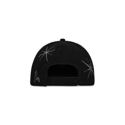 ROA Ryli Embriodered 6 Panel Cap Washed Black バックシルエット 背面デザイン