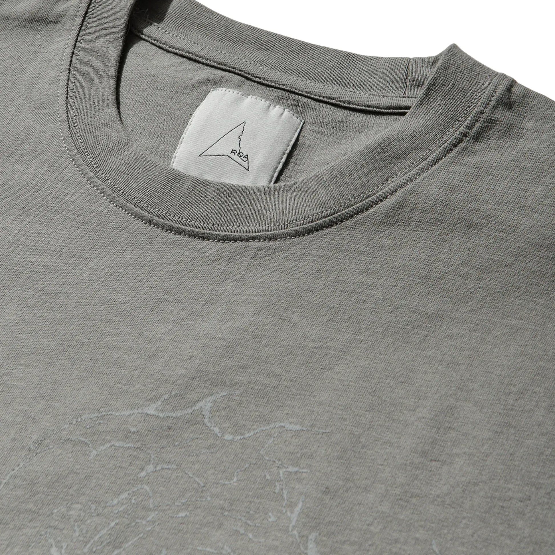 ROA Ryli T-Shirt Grey ネックディテール リブ仕様