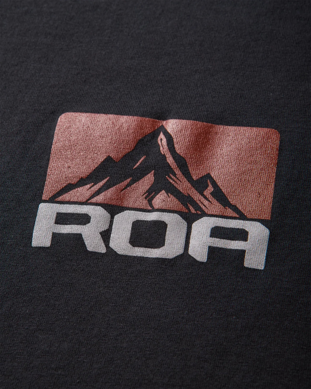 ROA SIGNAL Mountain T-Shirt Washed Black フロントグラフィック デザイン
