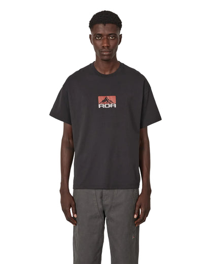 ROA SIGNAL Mountain T-Shirt Washed Black 着用イメージ 正面