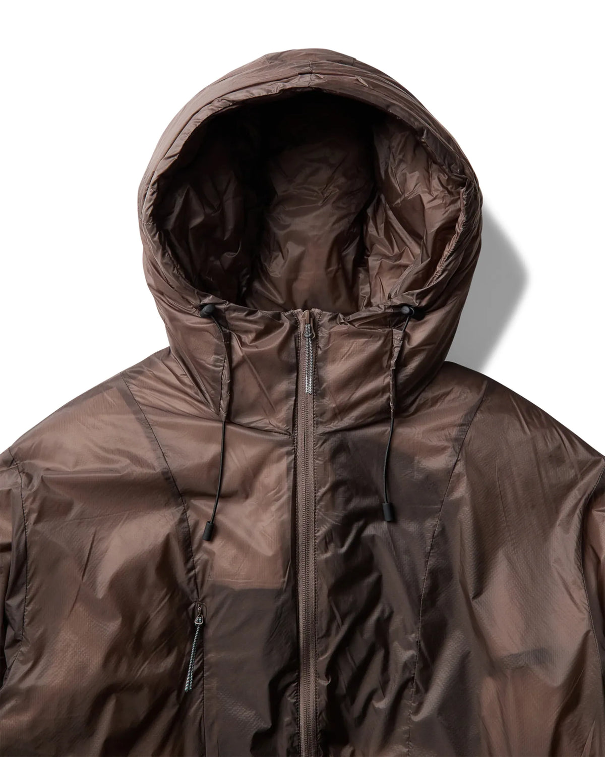 ROA SMOOTH 800 Fill Power Down Jacket Light Brown フード詳細