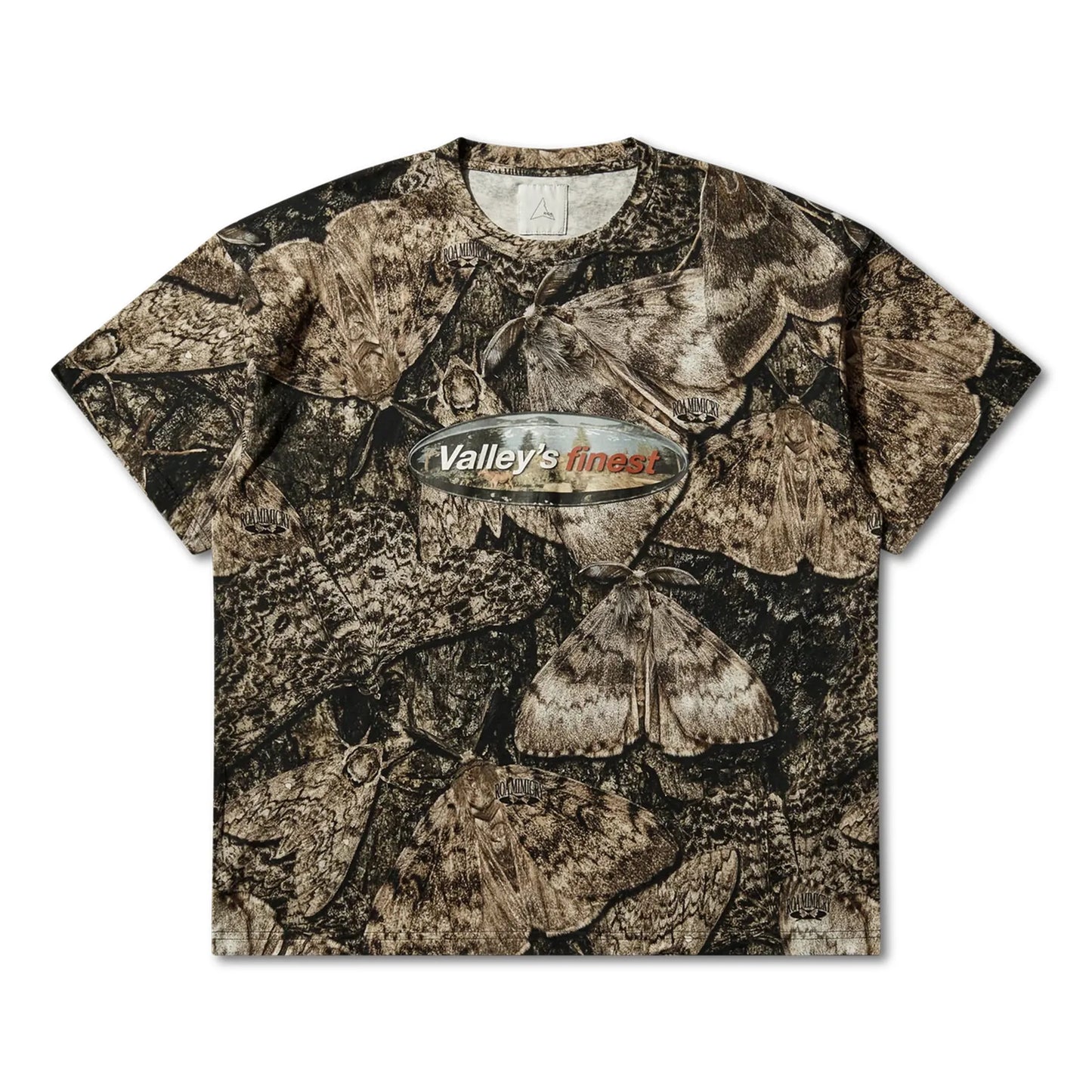 ROA Senter T-Shirt Brown フロントデザイン 半袖トップス 全体ビュー