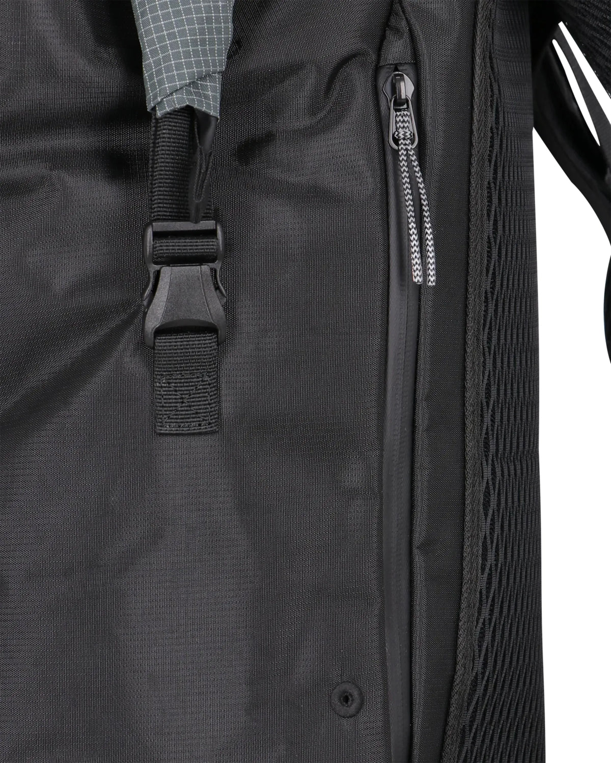 ROA TESTUDO 30L Technical Shell Backpack Black Dark Grey ジップディテール
