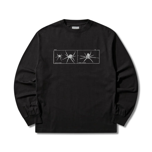 ROA Violino Long Sleeve Washed Black フロントデザイン 長袖トップス 全体ビュー