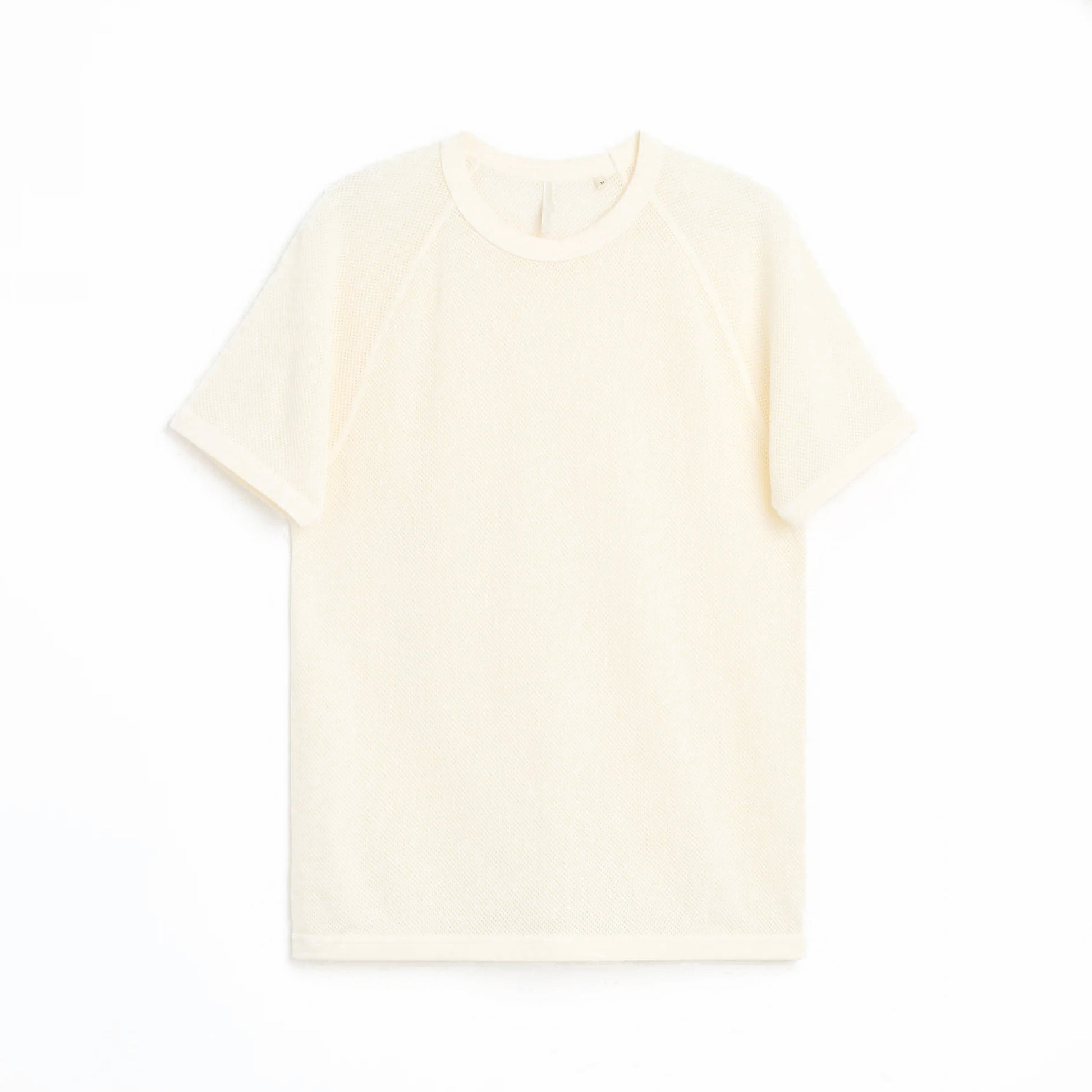 SUNFLOWER MESH RAGLAN TEE Off White フロントデザイン 半袖トップス 全体ビュー