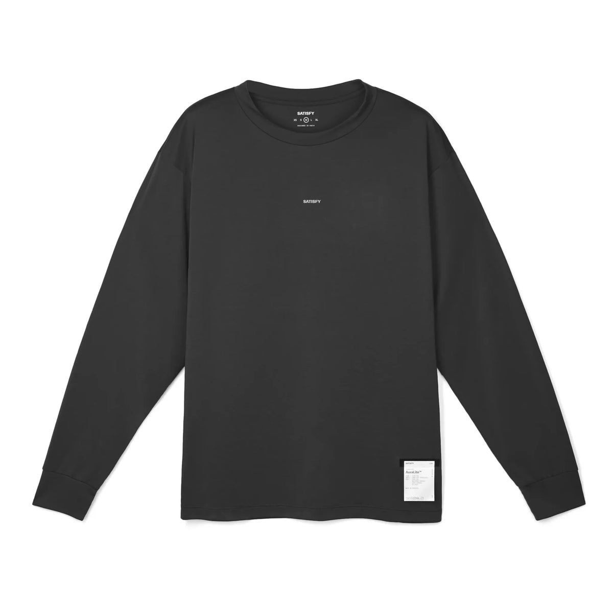 SATISFY AuraLite Long Tee Black SA 商品画像 正面