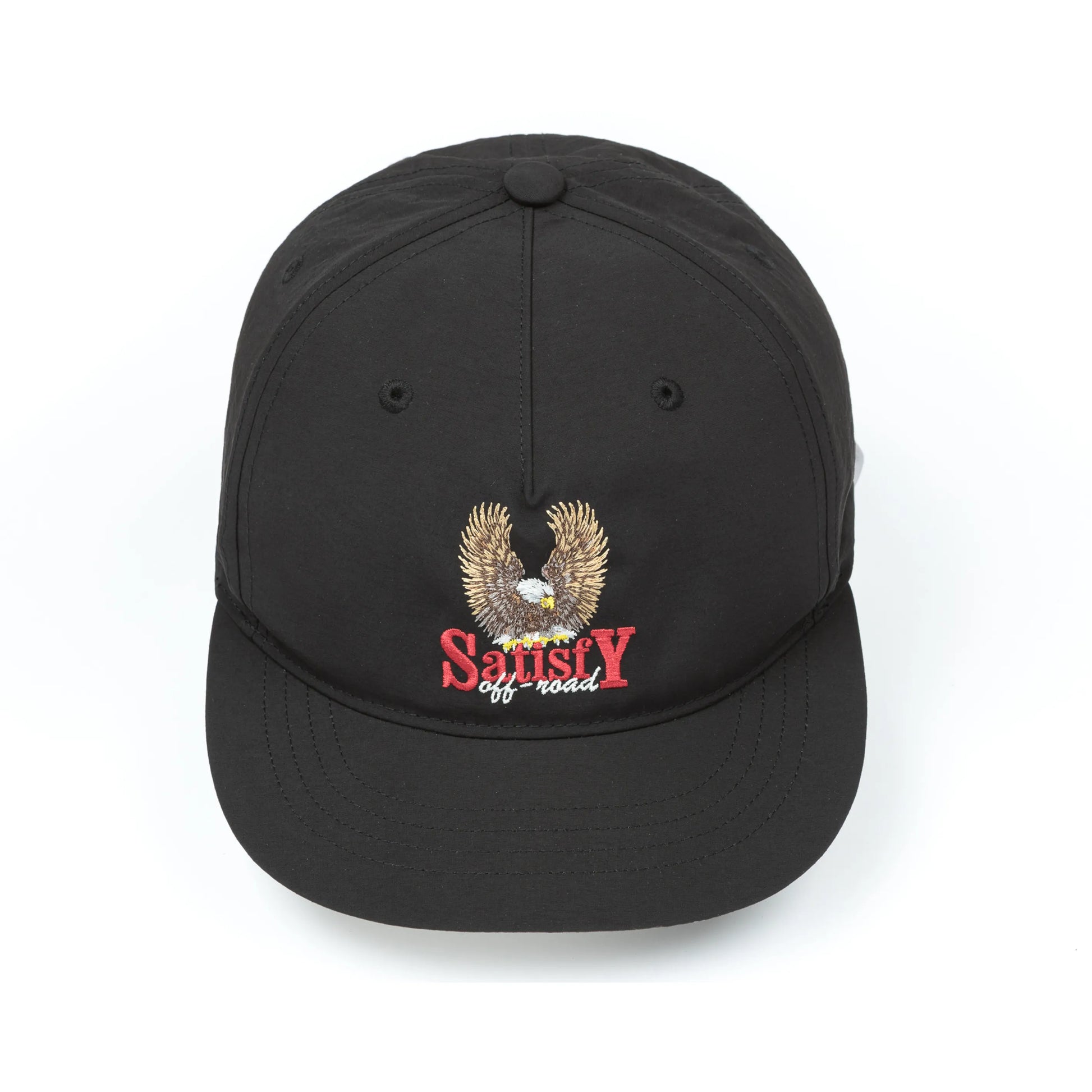 SATISFY FliteSilk™ 5 Panel Pinch Cap Black EAGLE 正面
