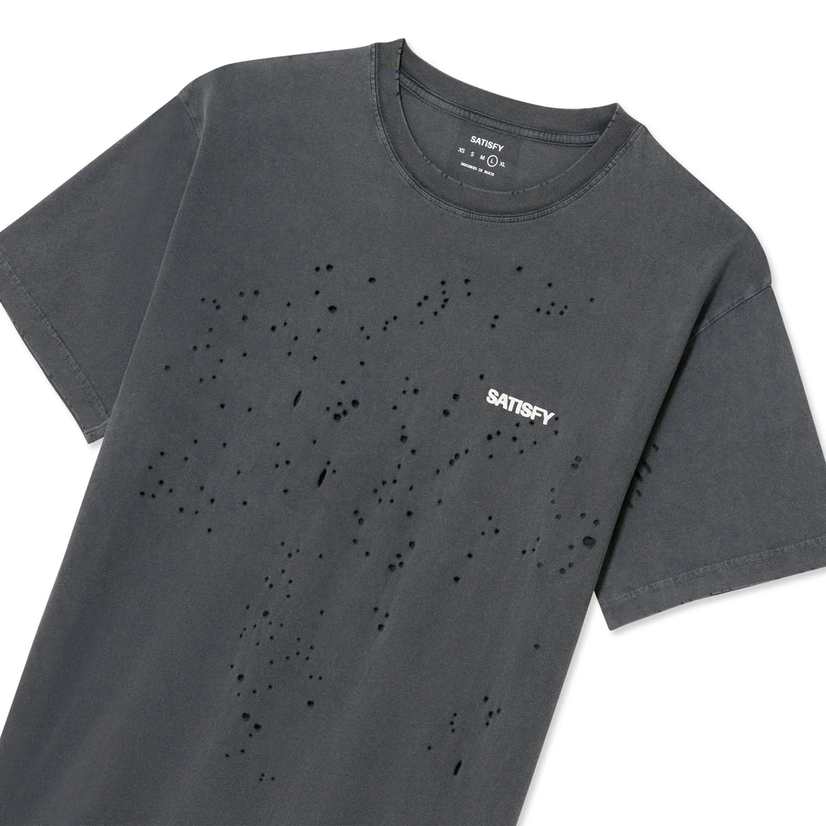 SATISFY MothTech™ T-Shirt Aged Black SAB ディテール
