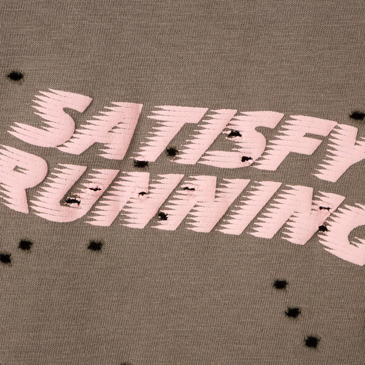 SATISFY MothTech™ T-Shirt Sun Bleached Rain Drum グラフィック ロゴ