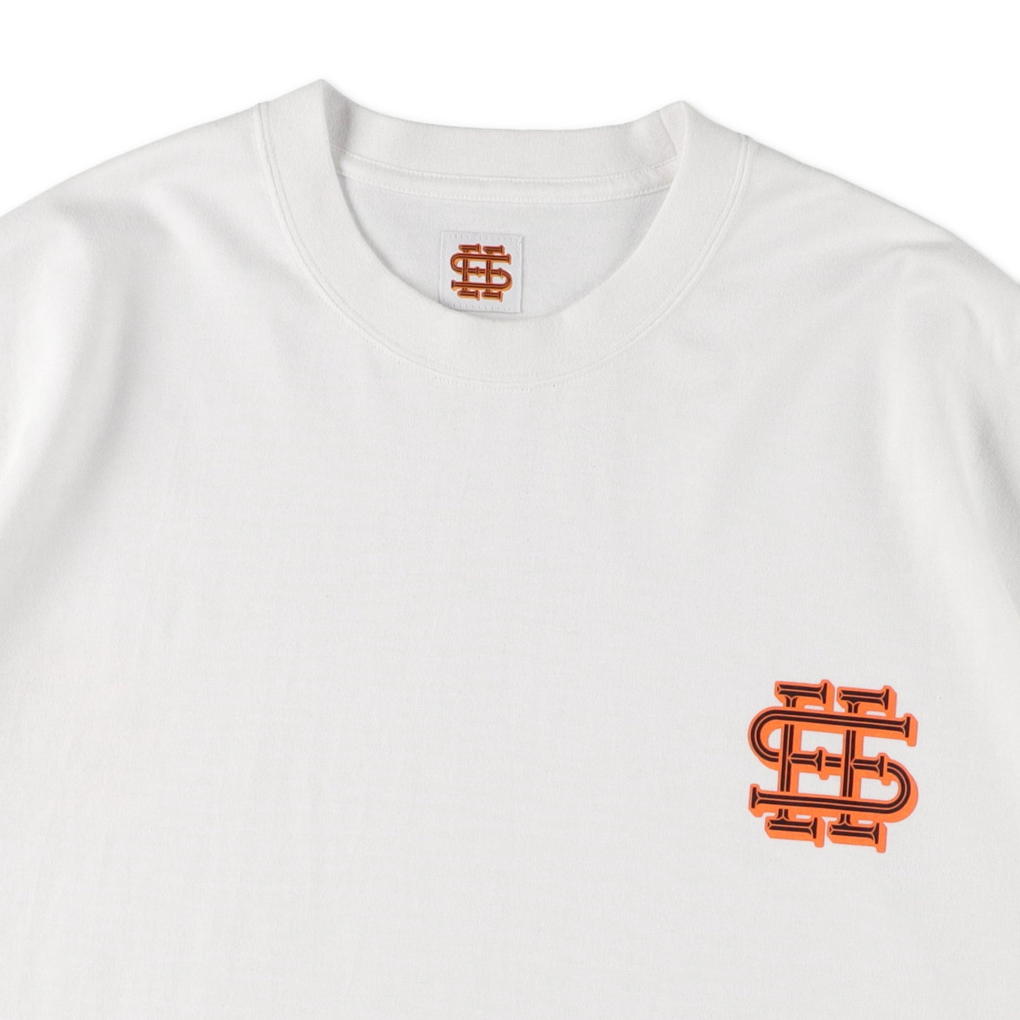 【1-1】SEE SEE SUPER BIG FLAT TEE MELT LOGO【WHITE】