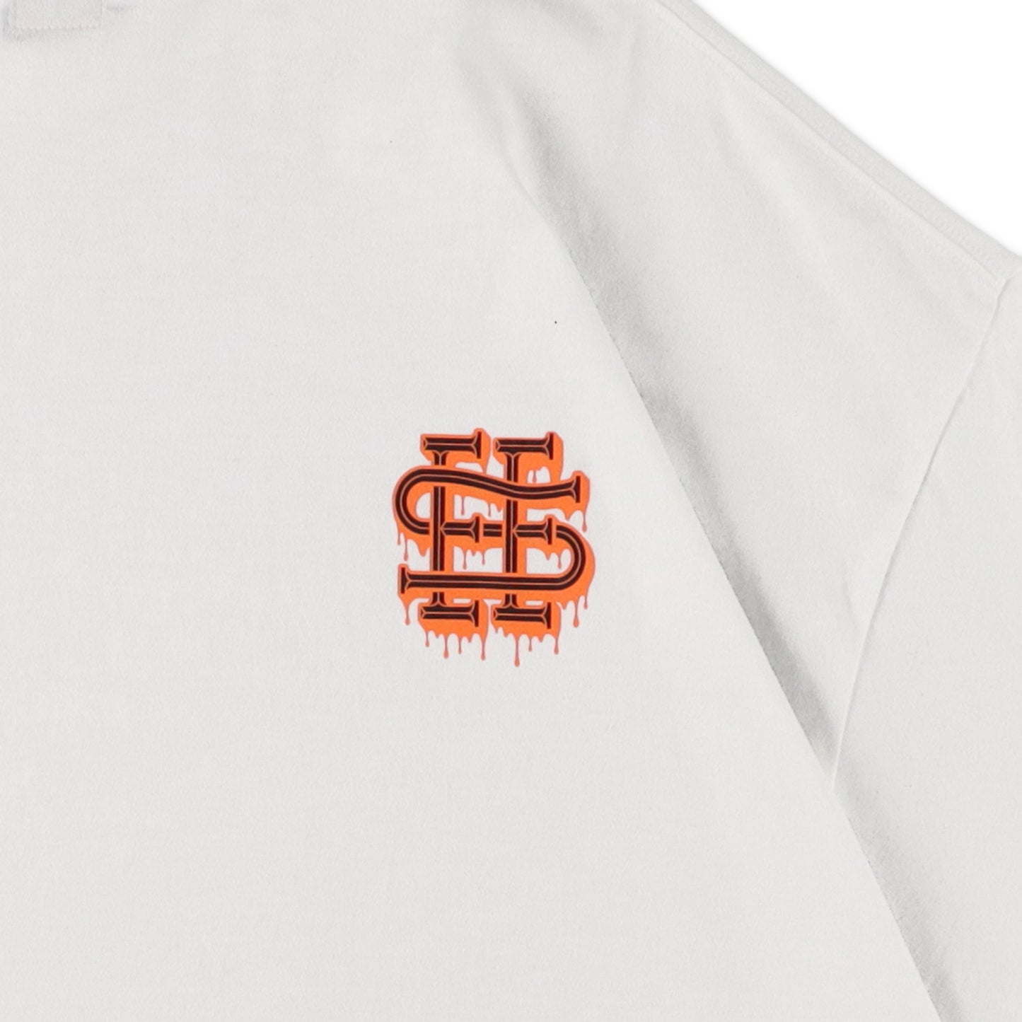【1-1】SEE SEE SUPER BIG FLAT TEE MELT LOGO【WHITE】
