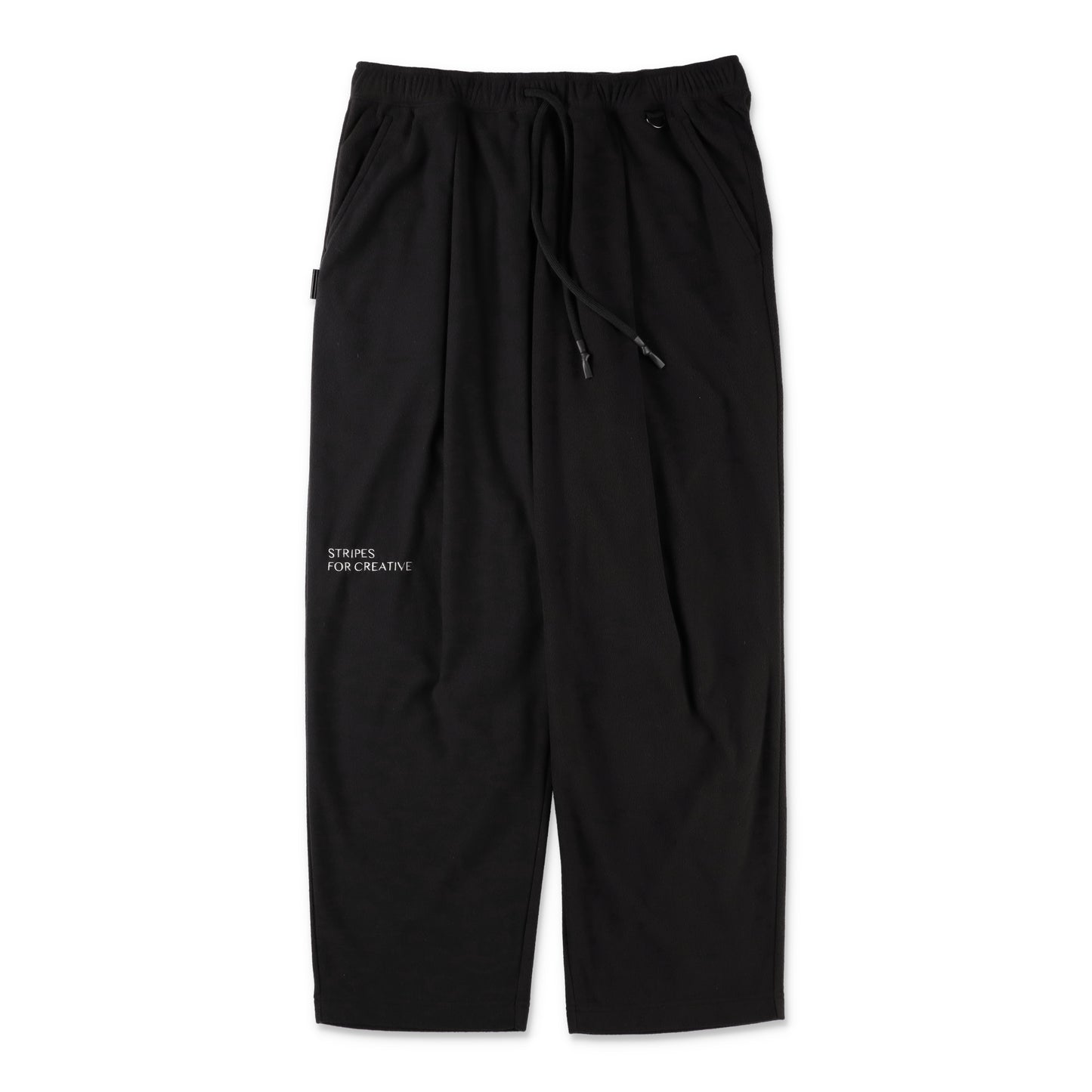 S.F.C  FLEECE WIDE TAPERED EASY PANTS BLACK 正面