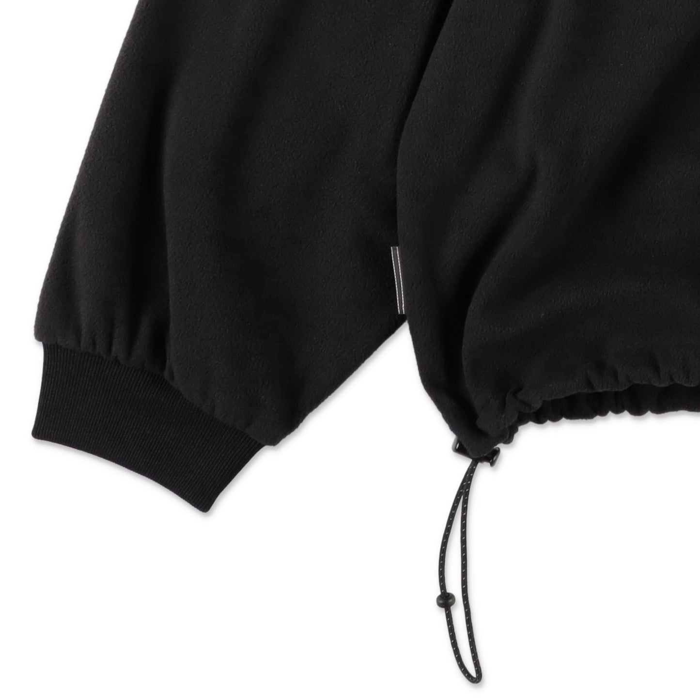 S.F.C FLEECE SUPER BIG HOODY LS TEE W/DRAWSTRINGS BLACK 袖口