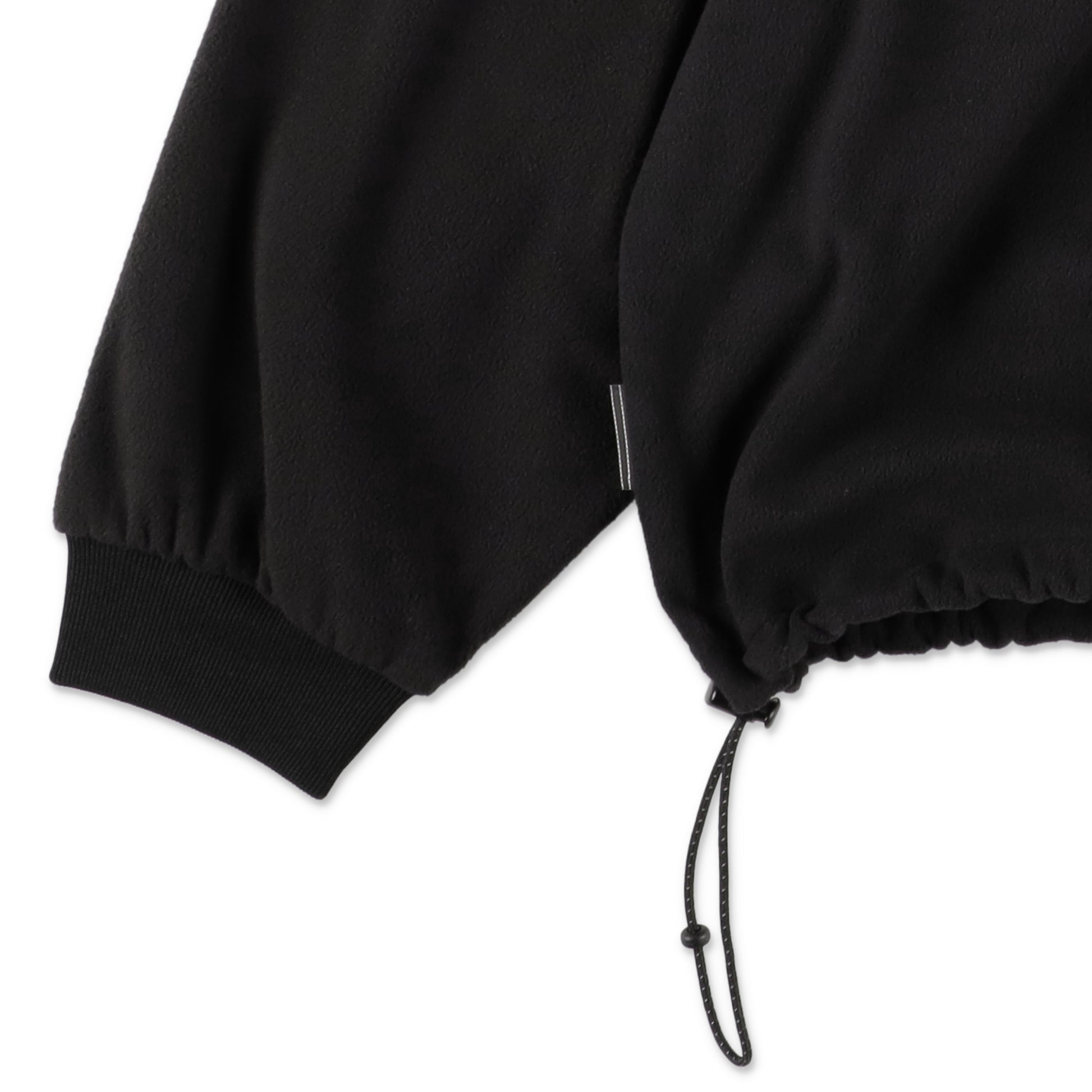 S.F.C FLEECE SUPER BIG HOODY LS TEE W/DRAWSTRINGS BLACK 袖口