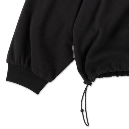 S.F.C FLEECE SUPER BIG HOODY LS TEE W/DRAWSTRINGS BLACK 袖口