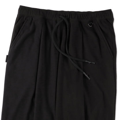 S.F.C  FLEECE WIDE TAPERED EASY PANTS BLACK ウエスト