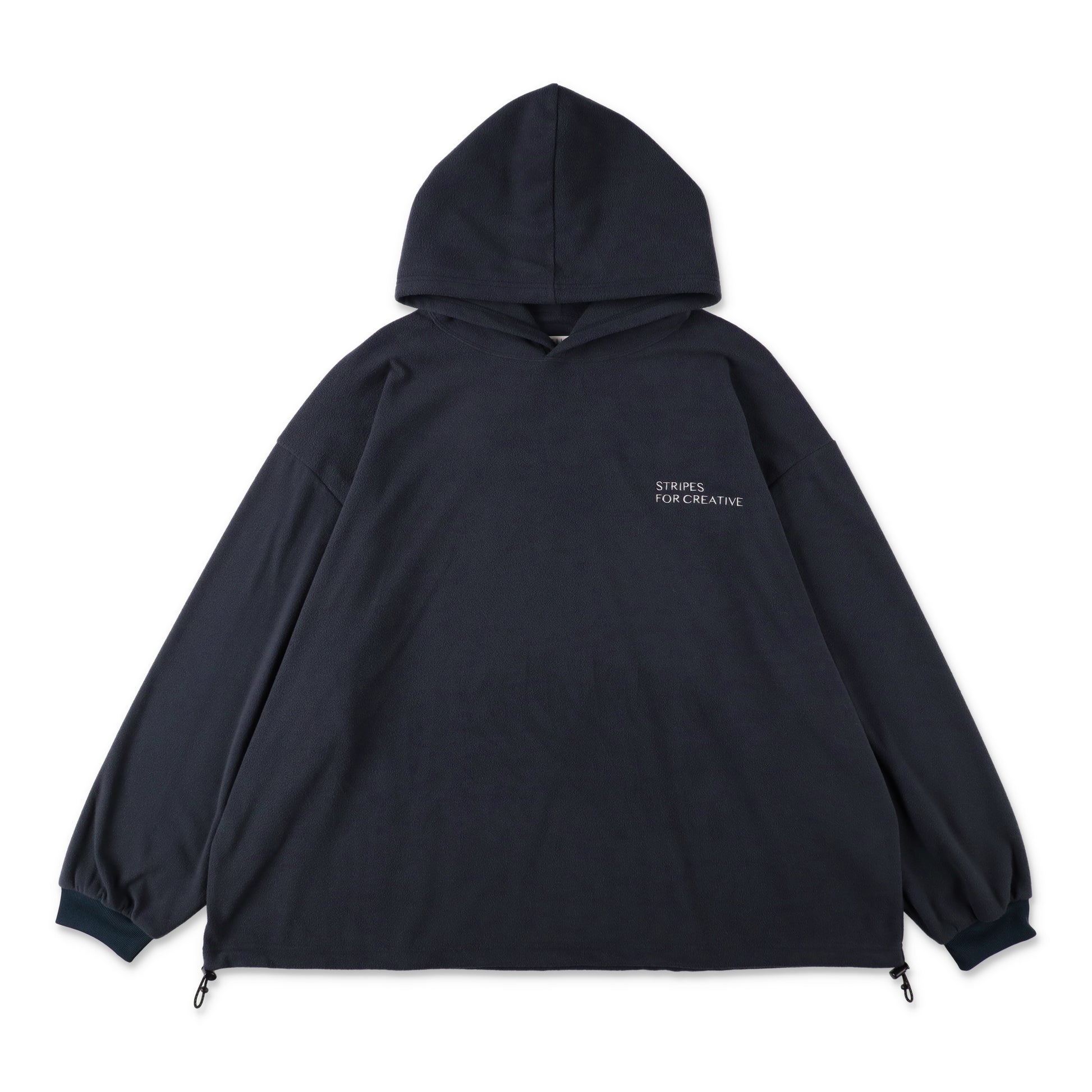 S.F.C FLEECE SUPER BIG HOODY LS TEE W/DRAWSTRINGS NAVY 全体