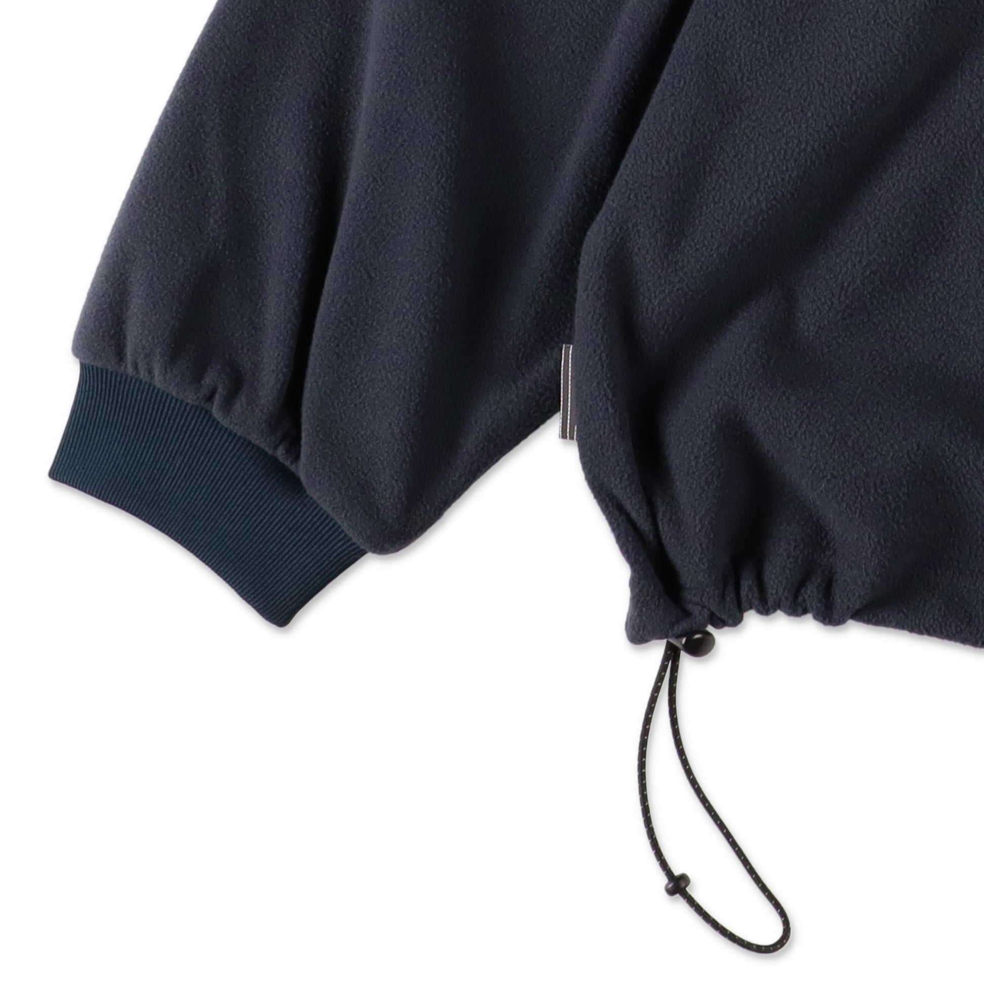 S.F.C FLEECE SUPER BIG HOODY LS TEE W/DRAWSTRINGS NAVY 袖口