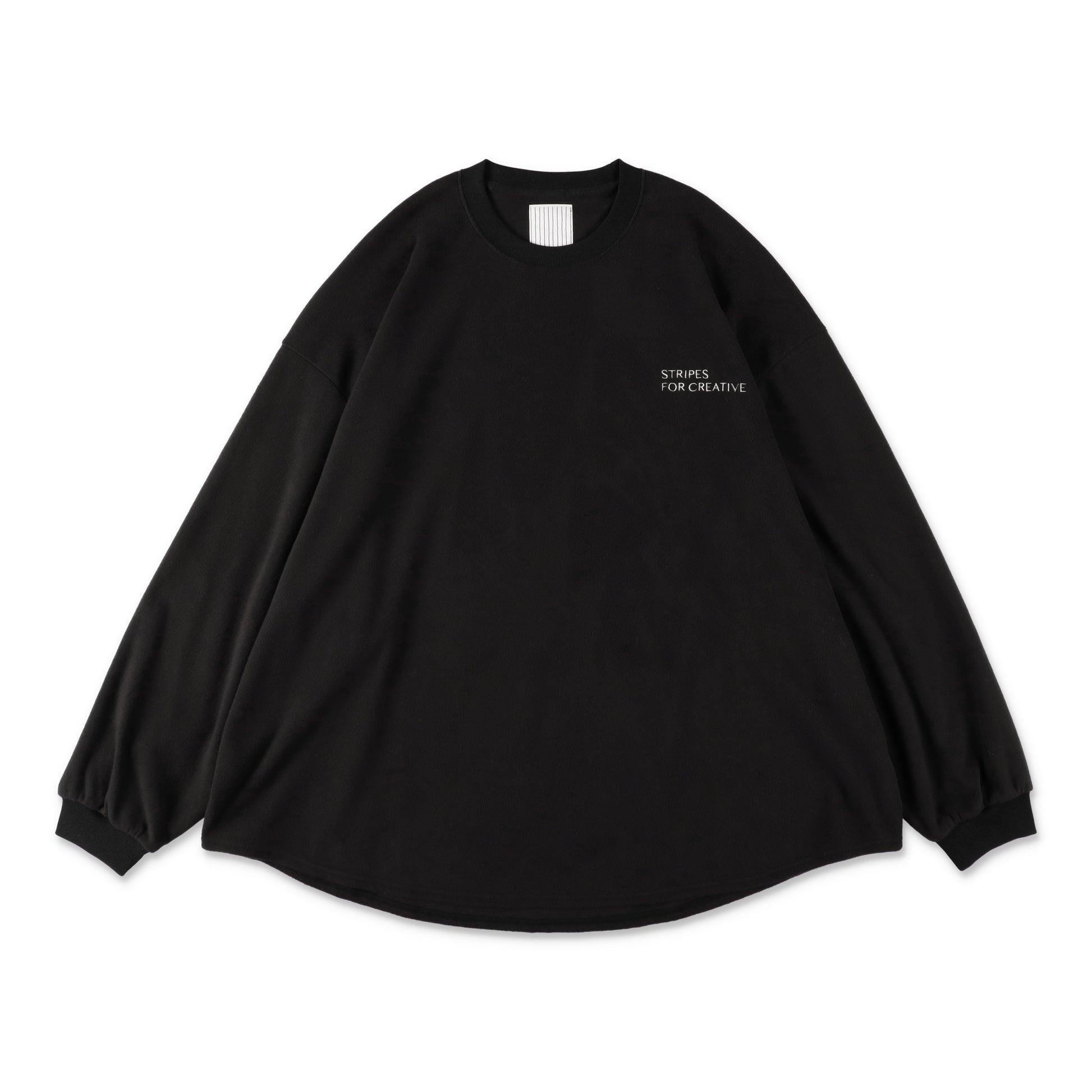 S.F.C FLEECE SUPER BIG LS ROUND TEE BLACK 正面