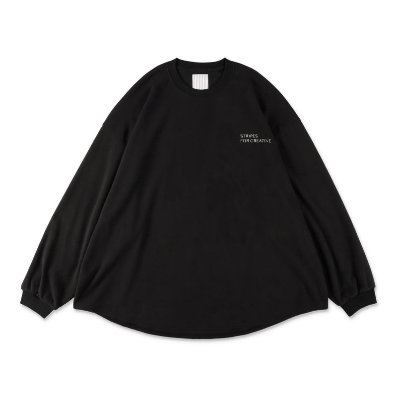 S.F.C FLEECE SUPER BIG LS ROUND TEE - BLACK – STUDY SHOWROOM STORE